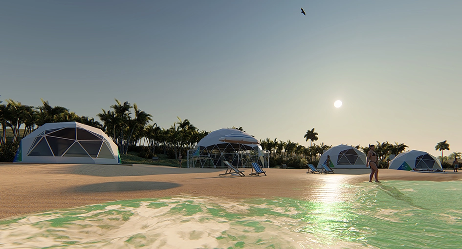 Geodome for Glamping Park Fullerdome